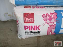 Pink EcoTouch Insulation 105" Batts, R-19 Faced, 2 x 6 Walls, Floors - Set of 4 *I