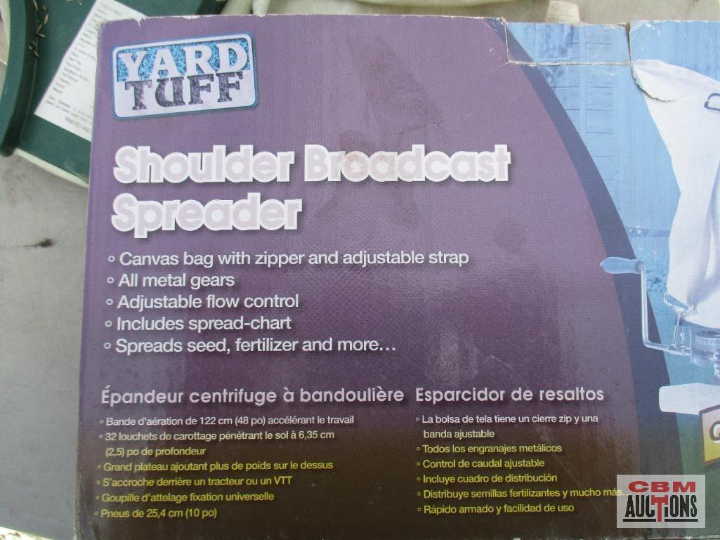 Yard Tuff Shoulder Broadcast Spreader, Canvas Bag & Adjustable Strap... *CRM ...