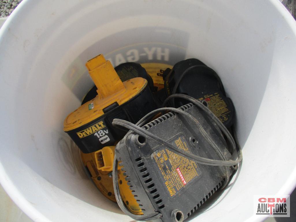 Two Buckets of Dewalt Batteries - Unknown... *CRF