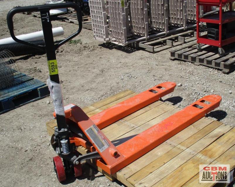 Haul Master 2.5 Ton Pallet Jack 5,000LB Capacity, 3 Position Control Lever... Lower Height: 3" Fork