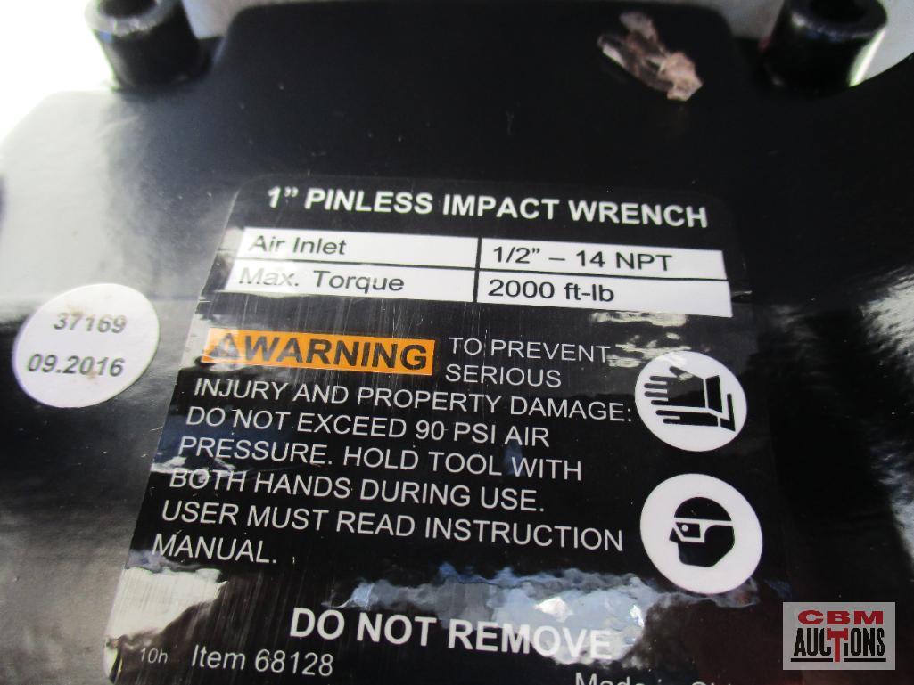 Central Pneumatic 68128 1" Industrial Pin-Less Hammer Impact Wrench... *FRT