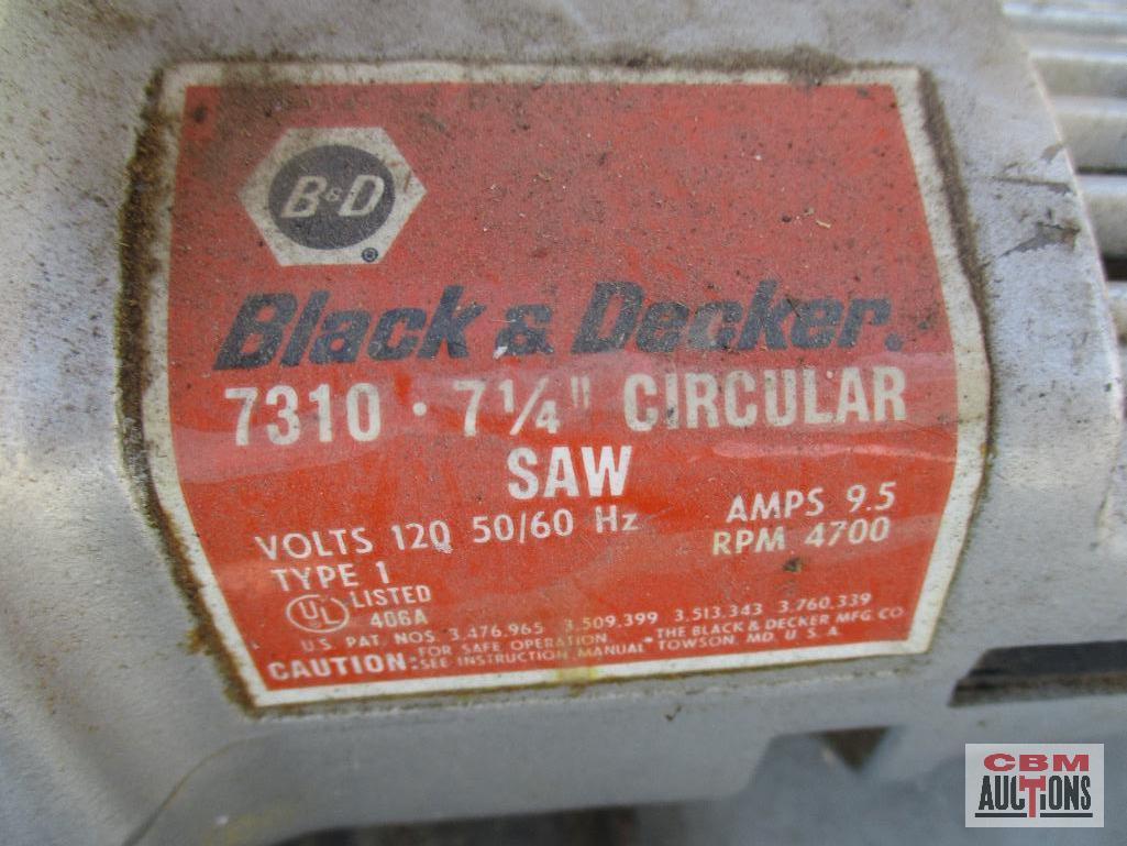Black & Decker 7310 7-1/4" Corded Circular Saw 120V - Runs... *FRM