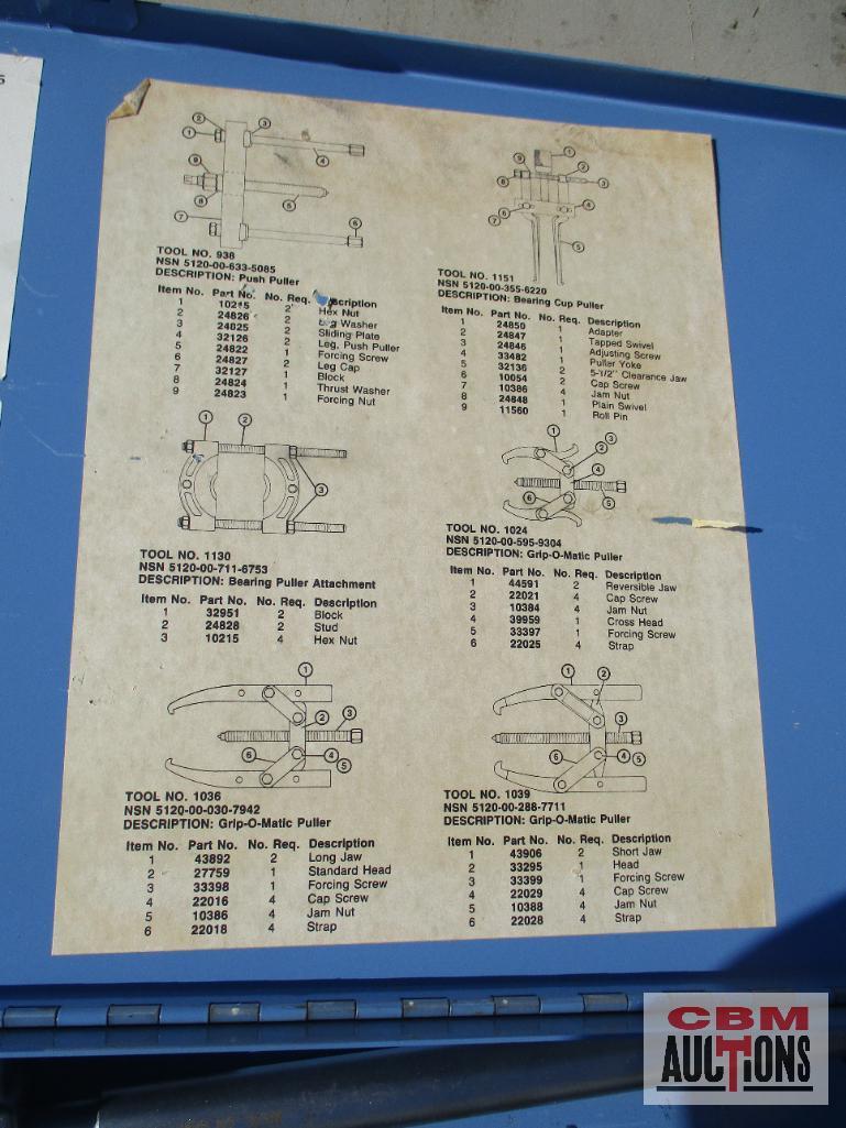 105035 Mechanical Bearing & Gear Puller Set... w/ Meal Storage Case... *FRB