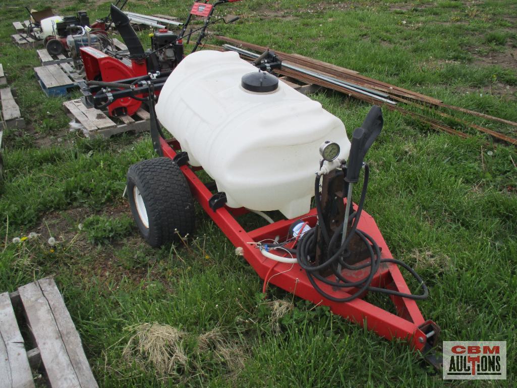 Pull Behind Folding Boom Sprayer With Wand & Electric Pump (Unknown)