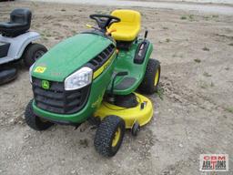 John Deere D105 Riding Lawn Tractor, 17.5 Hp, 187 Hrs, 42" Deck (Runs)