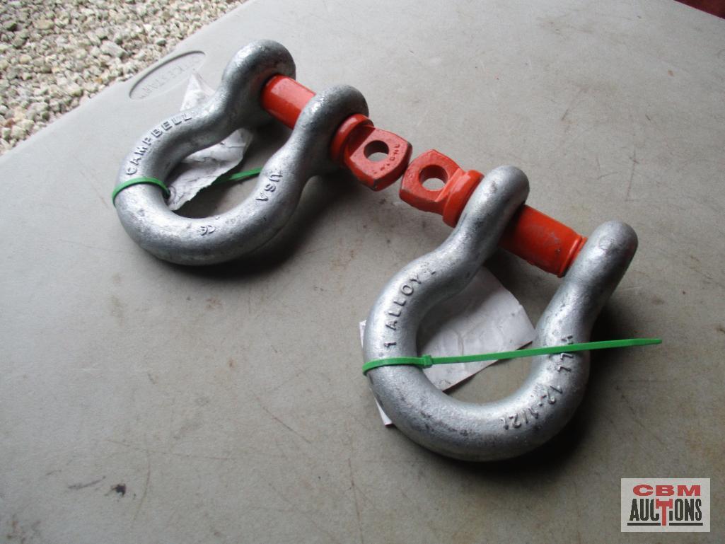 (2) Campbell Screw Pin Lifting Shackles *GLB