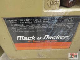 Black & Decker 7901 5" Bench Grinder, Type 1, 120 Volts... *ELM