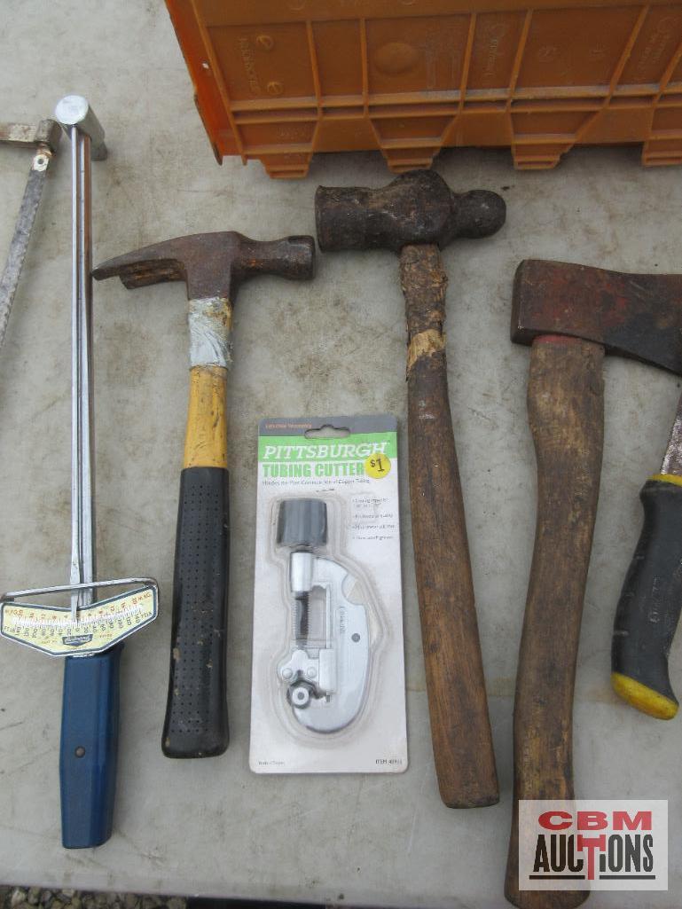 Hammer Assortment, Roll Measuring Tape, Tube Cutter, Torque Wrench & Misc. Hand Tools *ELB