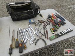 AWP HP Tool Bag w/ Misc. Hand Tools... Pliers, Screwdrivers, Adjustable Wrenches, Ratcheets,