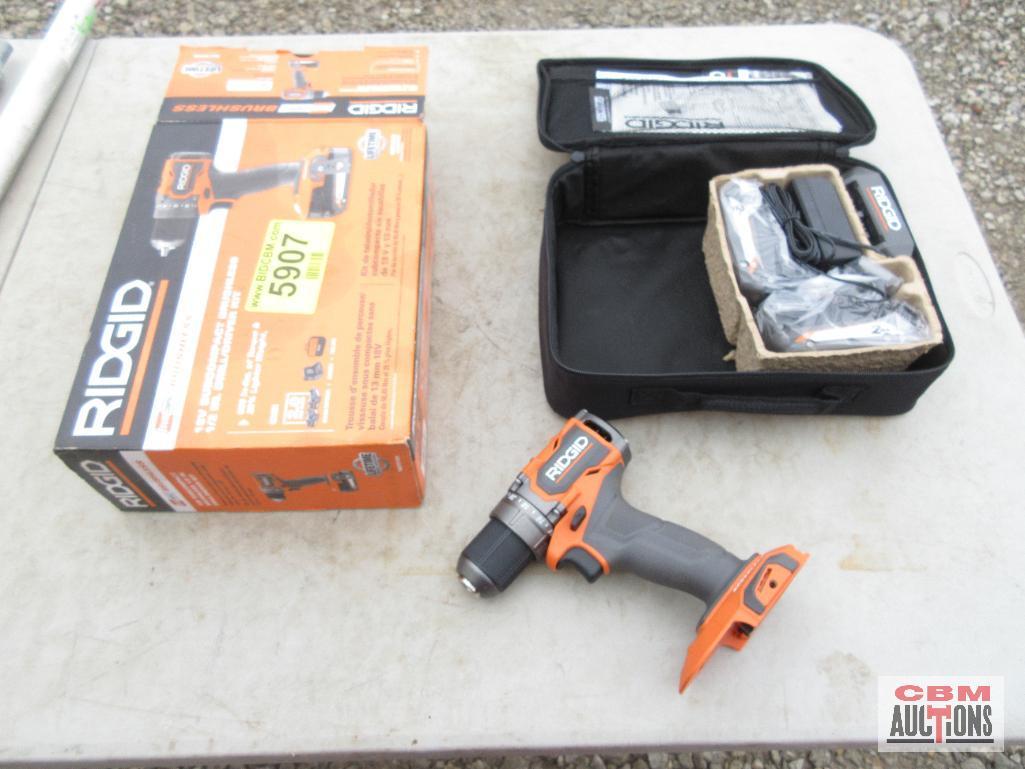 Ridgid 18V Subconpact Brushless 1/2" Drill/Driver Kit w/ Battery, Charger, Storage Case *ELM