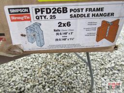 Simpson 2"x6" Post Frame Saddle Hangers