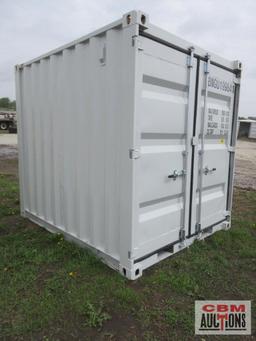 9' Sea Cargo Shipping Container, Office, Walk-in Side Door, Window, Double Swing Rear Doors *South