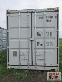 2023 40' Cargo Shipping Container 4-92" Double Doors On The Side And Rear Doors, One Trip Use