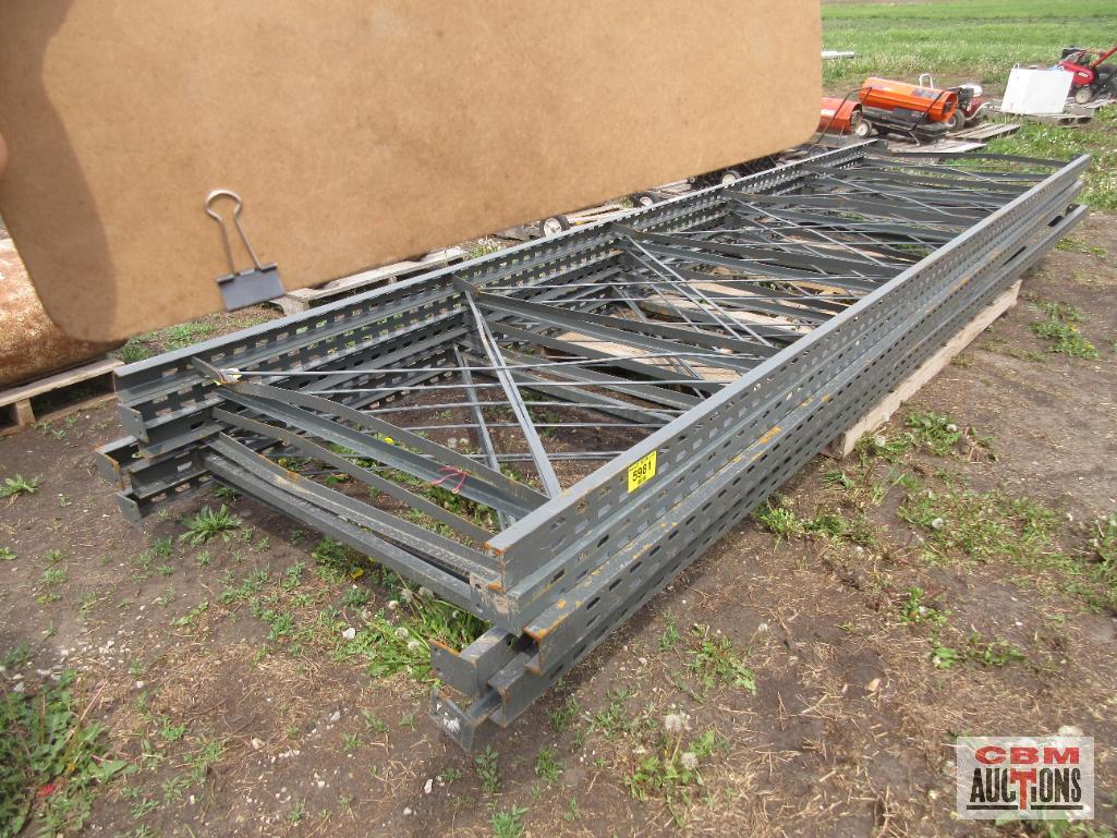 (6) 4'x16' Upright Pallet Rack Legs