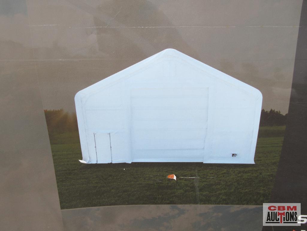 TMG Industrial 30' x 80' Dual Truss Storage Shelter with Heavy Duty 17 oz PVC Cover & Drive Through