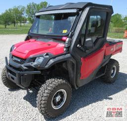 2016 Honda Pioneer 1000 Side By Side UTV, 1000CC, 6,680 Miles, 4x4, Dump Bed, Heat, Cab With Ful