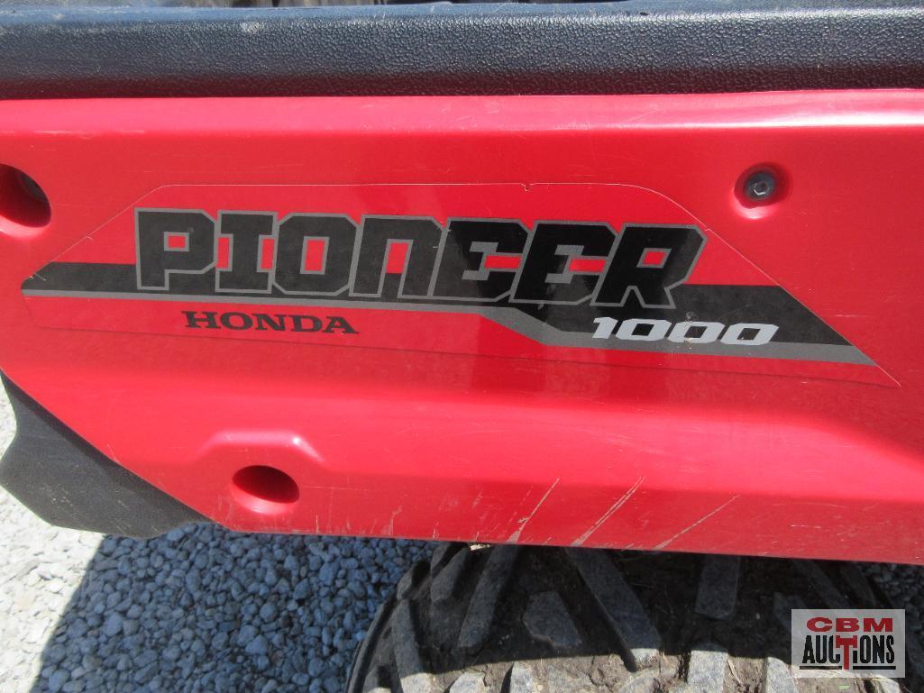 2016 Honda Pioneer 1000 Side By Side UTV, 1000CC, 6,680 Miles, 4x4, Dump Bed, Heat, Cab With Ful