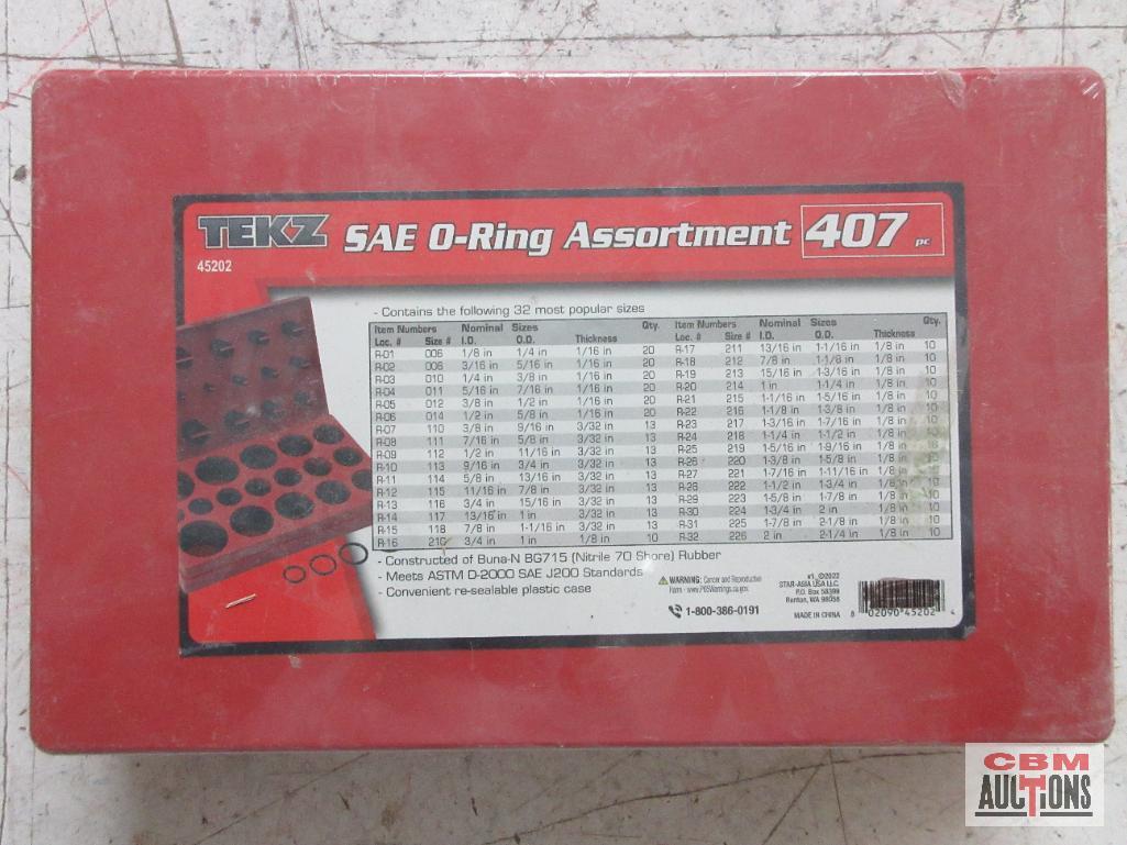 Grip 43237 397pc O-Ring Assortment MM Tekz 45202 407pc SAE O-Ring Assortment