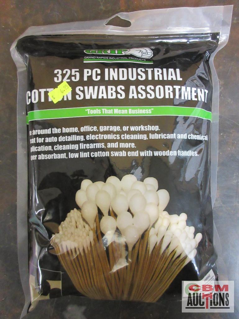 Grip 27190 325pc Industrial Cotton Swab Assortment