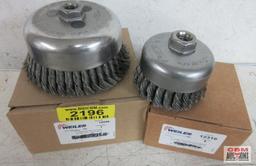 Weiler 12316 4" Single Row Wire Cup Brush .023 Wire, 5/8" 11 Nut (SR-4) Weiler 12556 6" Double Row