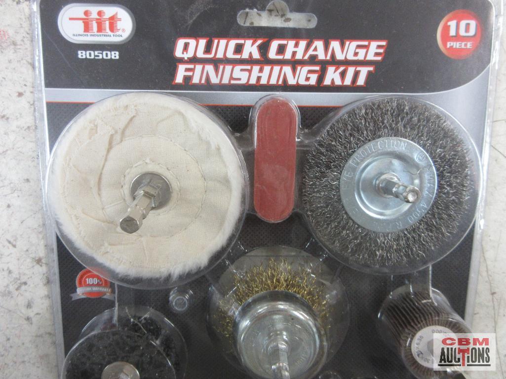 IIT 20330 Wooden Block Wire Brush IIT 80508 10pc Quick Change Finishing Kit IIT 60360 12pc