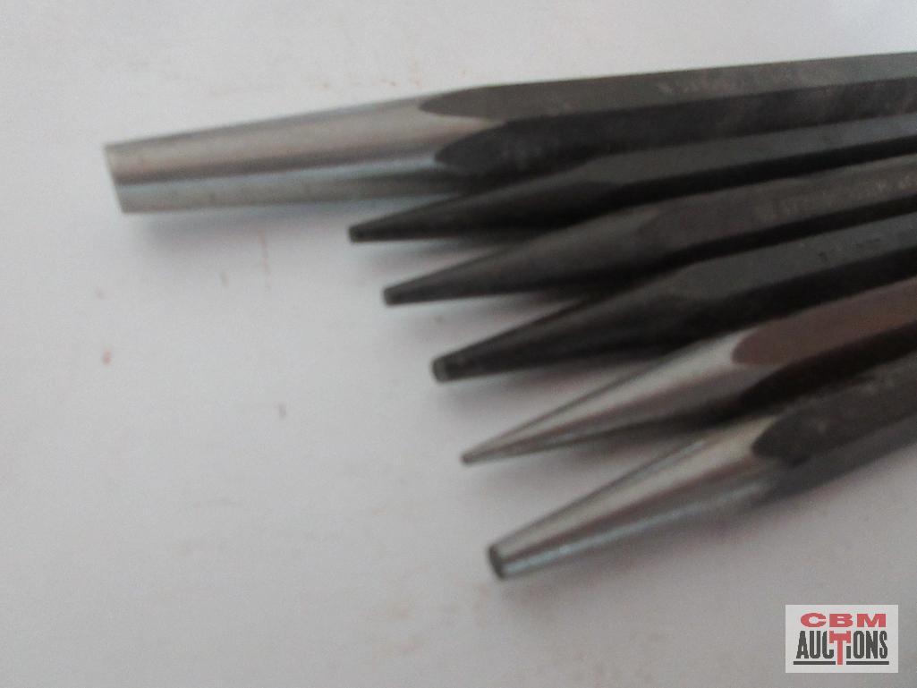 Mayhew 6pc Pro Solid Punch Set Sizes: 3/32", 3/32", 1/8", 5/32", 5/16",