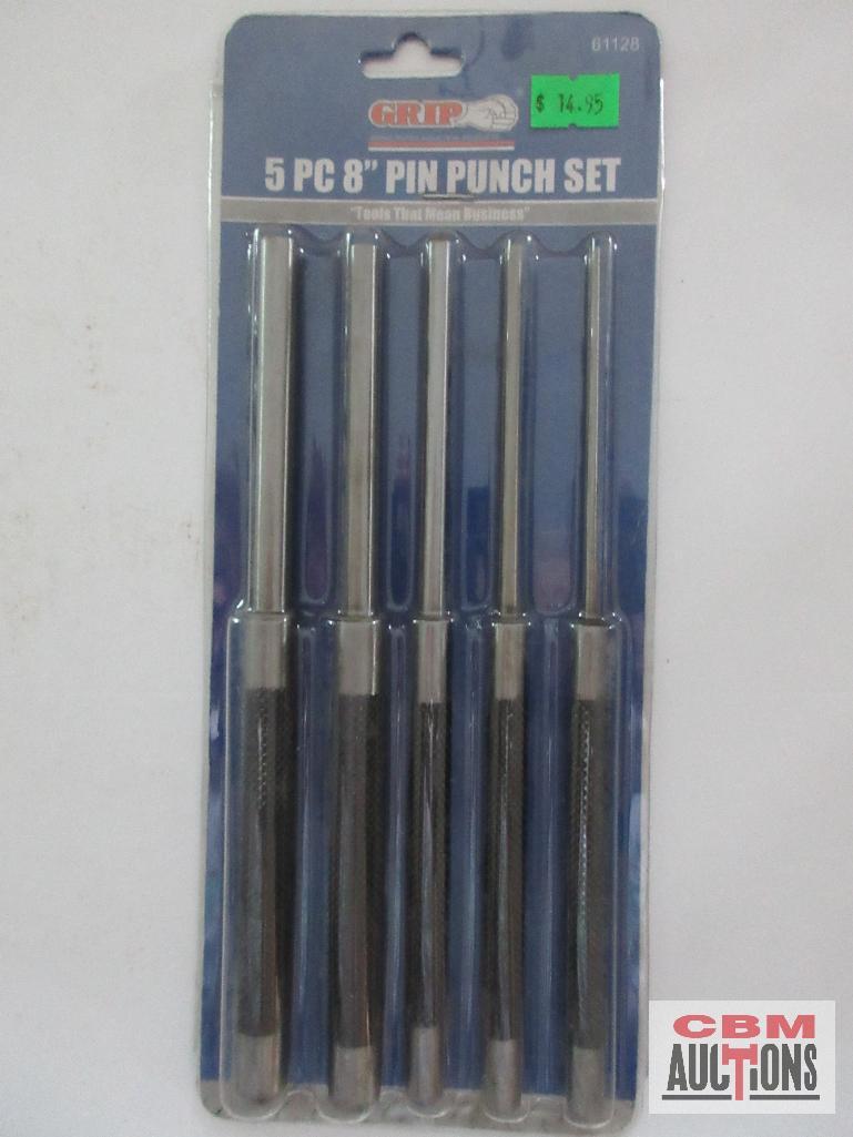 Grip 57196 6" Long Nose Pliers Grip 61128 5pc 8" Pin Punch Set... Scraper...