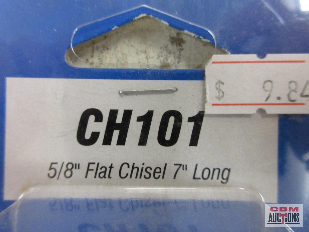 Grey Pneumatic CH100 1/2" Flat Chisel 7" Long .401 Shank CH101 5/8" Flat Chisel .7" Long 401 Shank