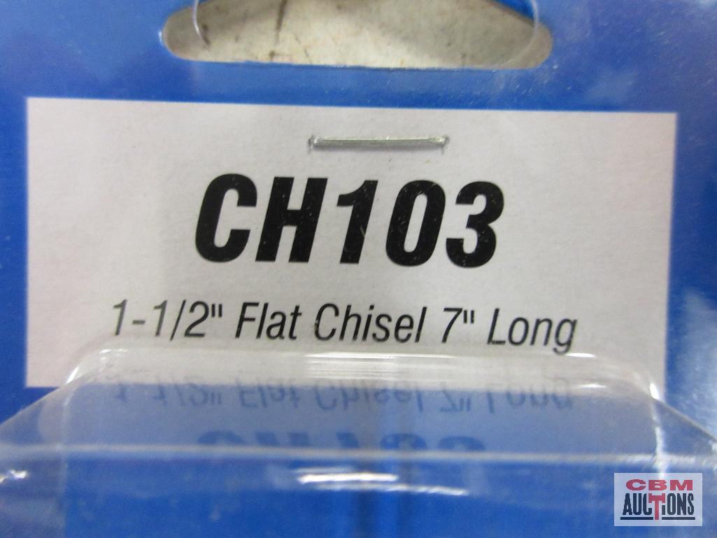 Grey Pneumatic CH100 1/2" Flat Chisel 7" Long .401 Shank CH101 5/8" Flat Chisel .7" Long 401 Shank