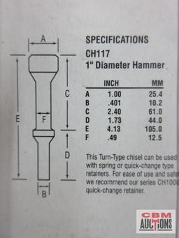 Grey Pneumatic... CH117 1" Diameter Hammer .401 Shank CH117-7 1" Diameter Hammer 7" Long .401 Shank