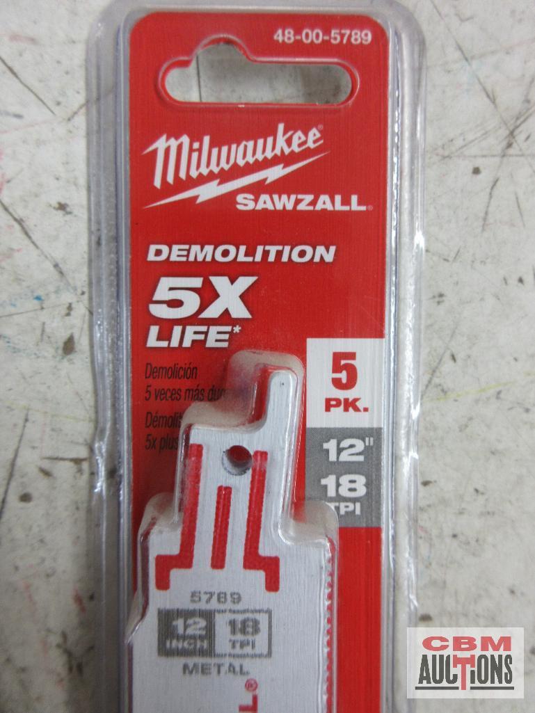 Milwaukee 48-00-5090 4" Sawzall Blades 10 TPI Thick Metal Milwaukee 48-00-5183 4" Sawzall Blades 18