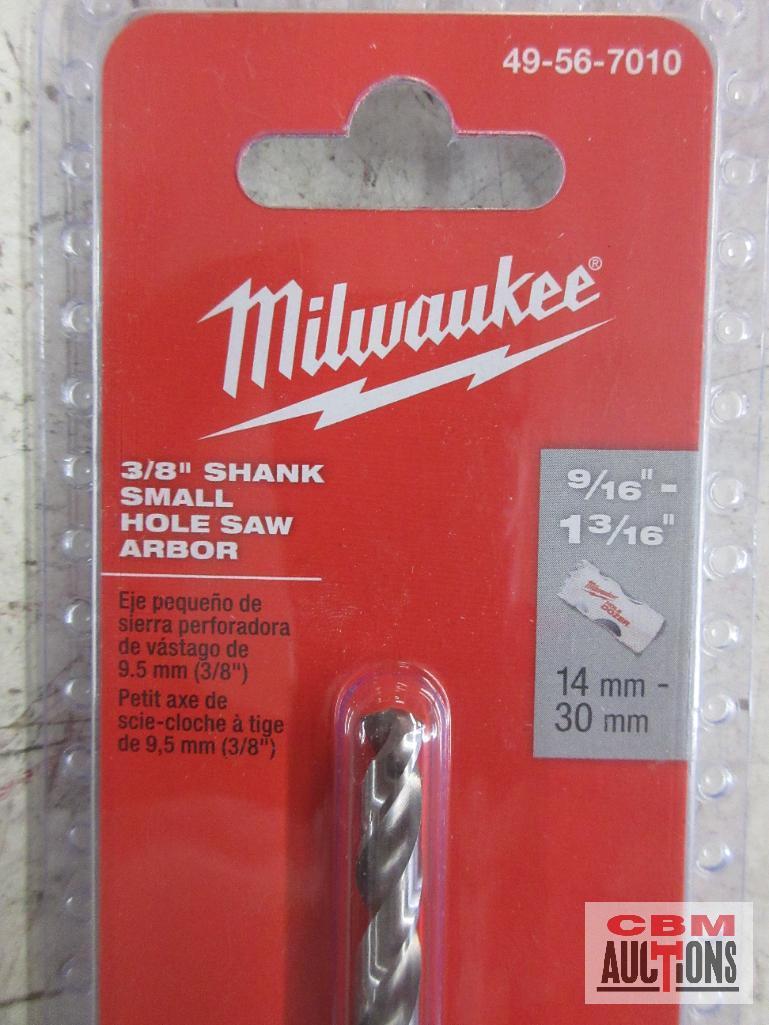 Milwaukee 49-56-6950 1/4" Shank Small Hole Saw Arbor 9/16" to 1- 3/16", Set of 2 Milwaukee