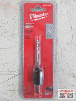 Milwaukee 49-56-6950 1/4" Shank Small Hole Saw Arbor 9/16" to 1- 3/16", Set of 2 Milwaukee