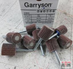 Garryson G10033 1" x 1", 120 Grit Flap Wheel Discs, 1/4" Shank - Qty: 10