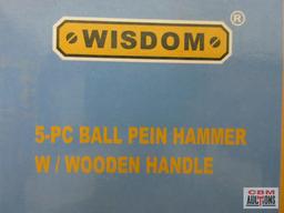 Wisdom 04-BH5-1 5pc Ball Pein Hammer Set w/ Wooden Handles... 8oz, 12oz, 16oz, 24oz & 32oz...