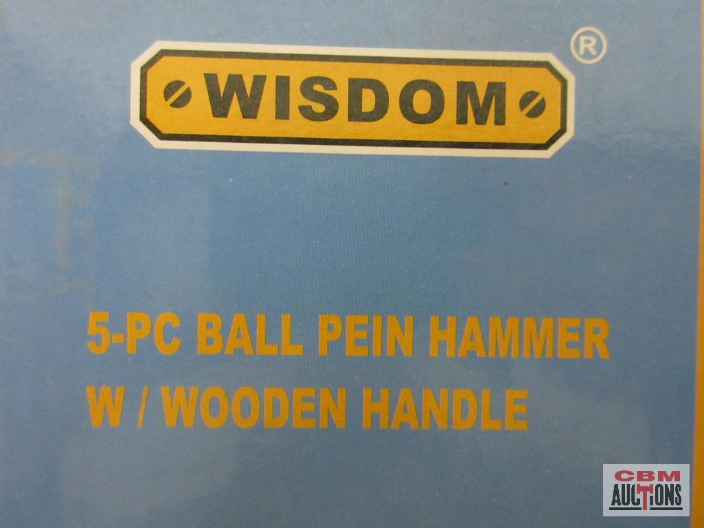 Wisdom 04-BH5-1 5pc Ball Pein Hammer Set w/ Wooden Handles... 8oz, 12oz, 16oz, 24oz & 32oz...
