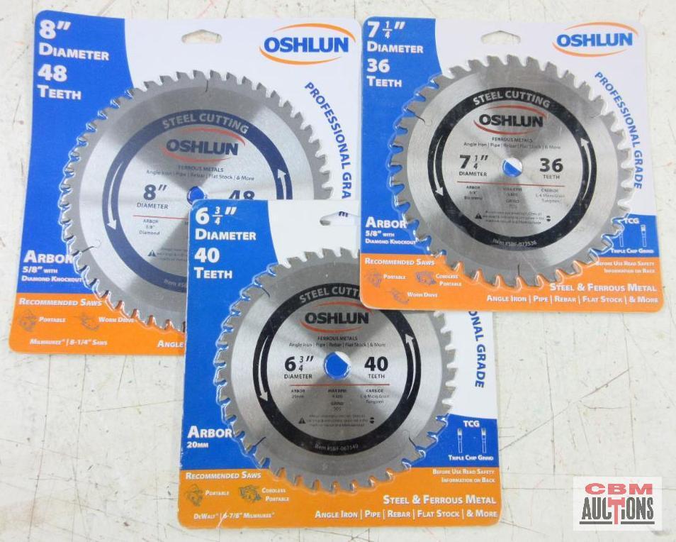 Oshlun SBF-067540 6-3/4" Ferrous Metal Saw Blade, 40 Teeth, Arbor 20mm Oshlun SBF-072536 7-1/4"