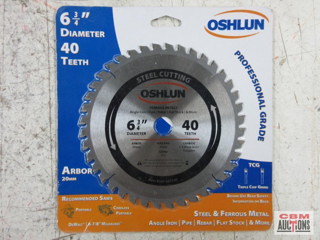 Oshlun SBF-067540 6-3/4" Ferrous Metal Saw Blade, 40 Teeth, Arbor 20mm Oshlun SBF-072536 7-1/4"