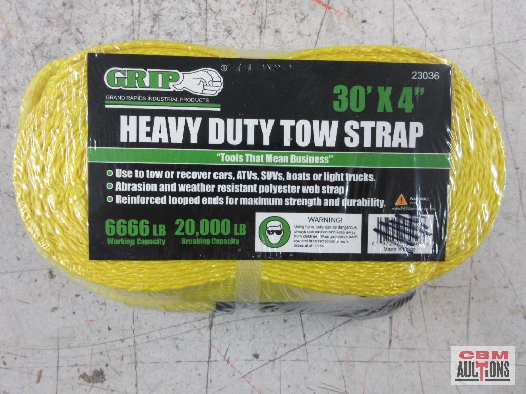 Grip 32036 Heavy Duty Tow Strap 30' x 4" - Set of 2