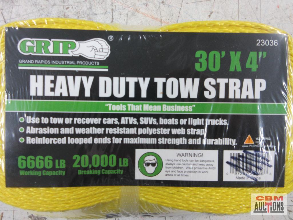 Grip 32036 Heavy Duty Tow Strap 30' x 4" - Set of 2