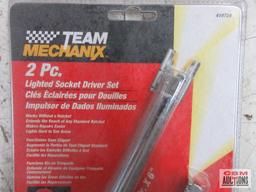 Team Mechanix 410724 2pc Lighted Sockety Driver Set... Ultra-Tough TR70004B Ultrasteel 6pc Punch Set