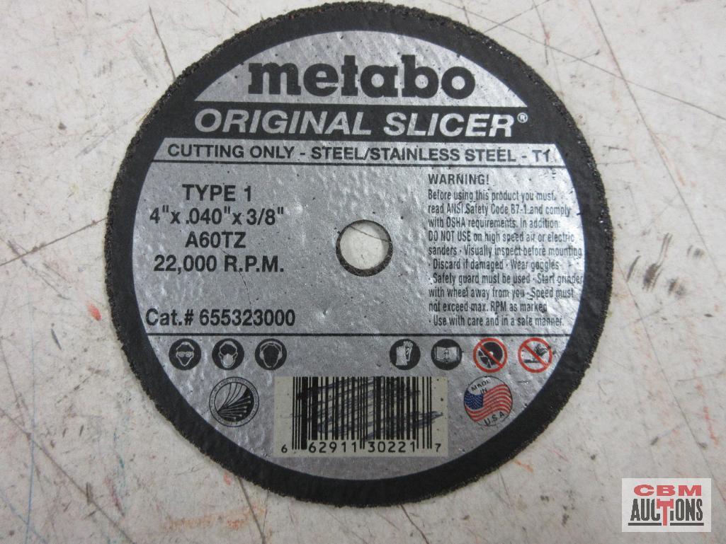 Metabo 65532300 A60 TZ Cutting - Type-1 4" x .040' x 3/8" Stainless Steel Cutting Wheels- 50 (+/-)