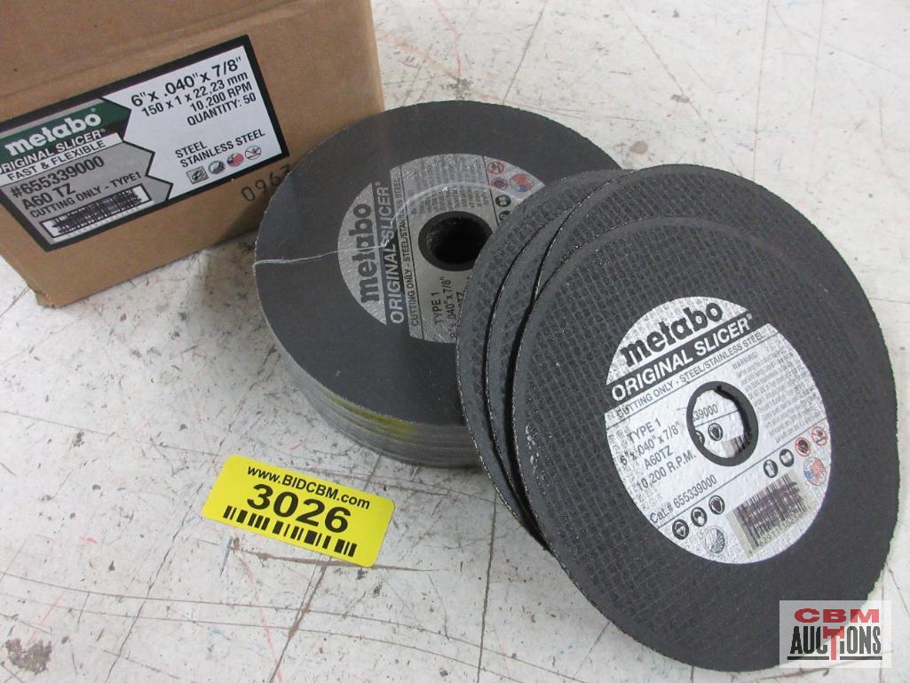 Metabo 65533900 A60 TZ Cutting - Type-1 4" x .040' x 7/8" Stainless Steel Cutting Wheels- 50 (+/-)