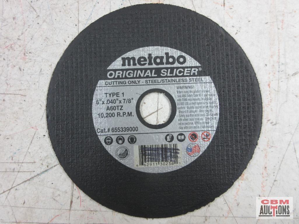 Metabo 65533900 A60 TZ Cutting - Type-1 4" x .040' x 7/8" Stainless Steel Cutting Wheels- 50 (+/-)