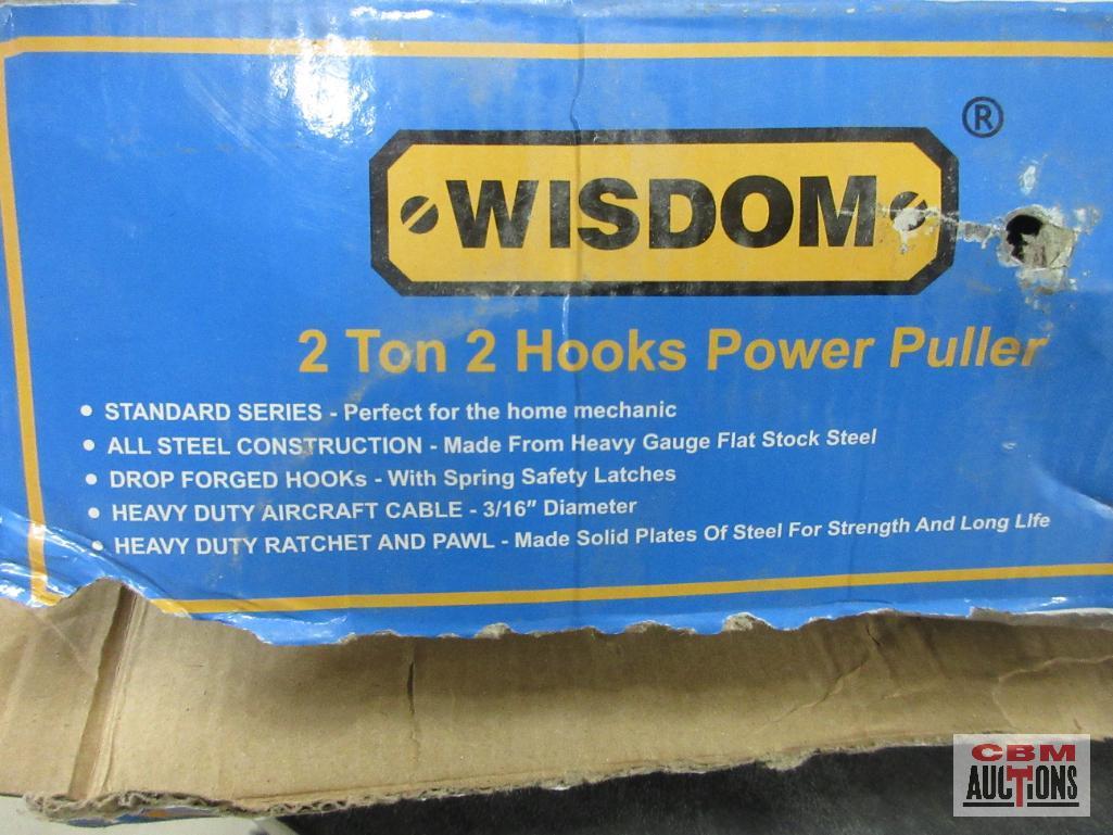 Wisdom 16-PP2-1 2 Ton 2 Hook Power Puller 4000# Pulling Capacity