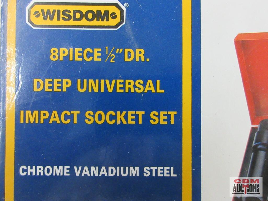 Wisdom 12-IUS812DM-2 8pc Deep Universal Imp\act Socket Set w/ Metal Storage Case 13mm - 21mm