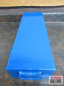 Grey Pneumatic Blue Metal Tool Box 21" x 7" x 4.5"...