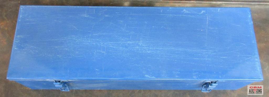 Grey Pneumatic Blue Metal Tool Box 21" x 7" x 4.5"