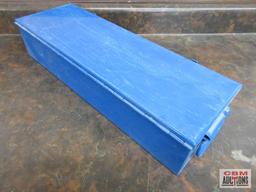 Grey Pneumatic Blue Metal Tool Box 21" x 7" x 4.5"