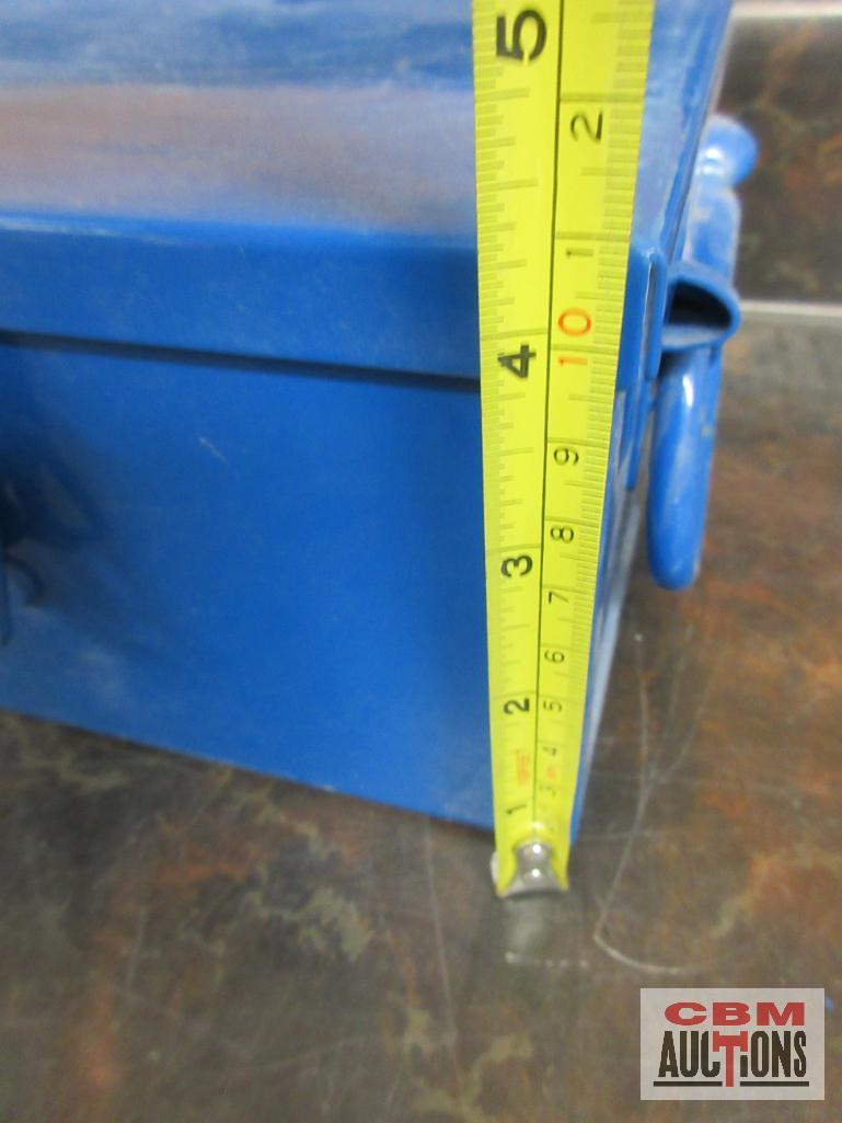 Grey Pneumatic Blue Metal Tool Box 21" x 7" x 4.5"